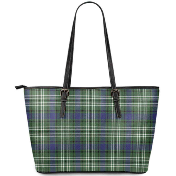 Scottish Blyth Clan Tartan Leather Tote Tartan Plaid
