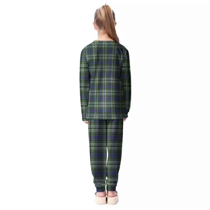 Scottish Blyth Clan Tartan Pajama Set Kid Back Side Tartan Plaid