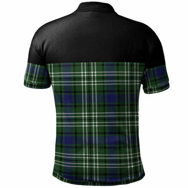Scottish Blyth Clan Tartan Polo Shirt - Horizontal Style Back Side Tartan Plaid