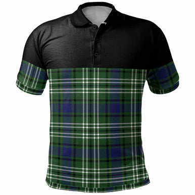 Scottish Blyth Clan Tartan Polo Shirt - Horizontal Style Front Side Tartan Plaid