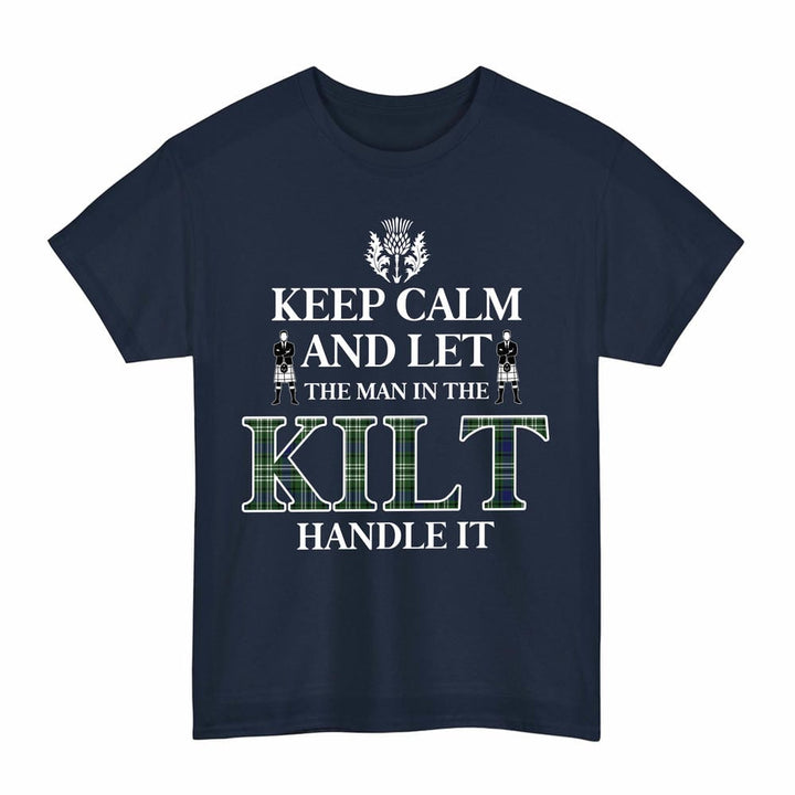 Scottish Blyth Clan Tartan T-Shirt - Keep Calm Tartan Plaid Navy Color