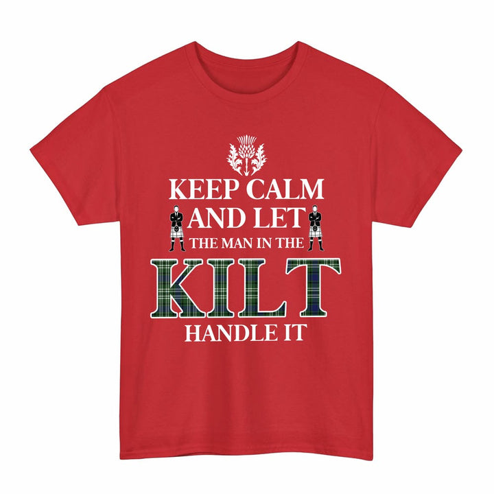 Scottish Blyth Clan Tartan T-Shirt - Keep Calm Tartan Plaid Red Color