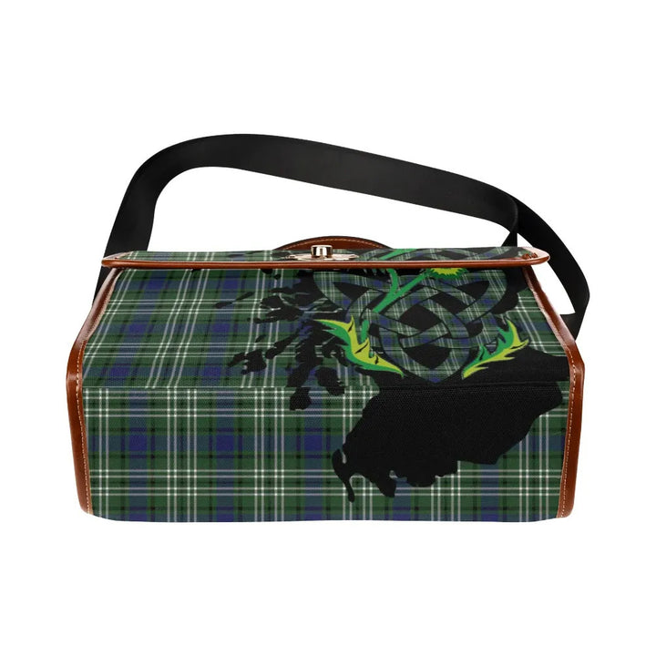 Scottish Blyth Clan Tartan Waterproof Canvas Bag With Thistle Tartan Plaid 5