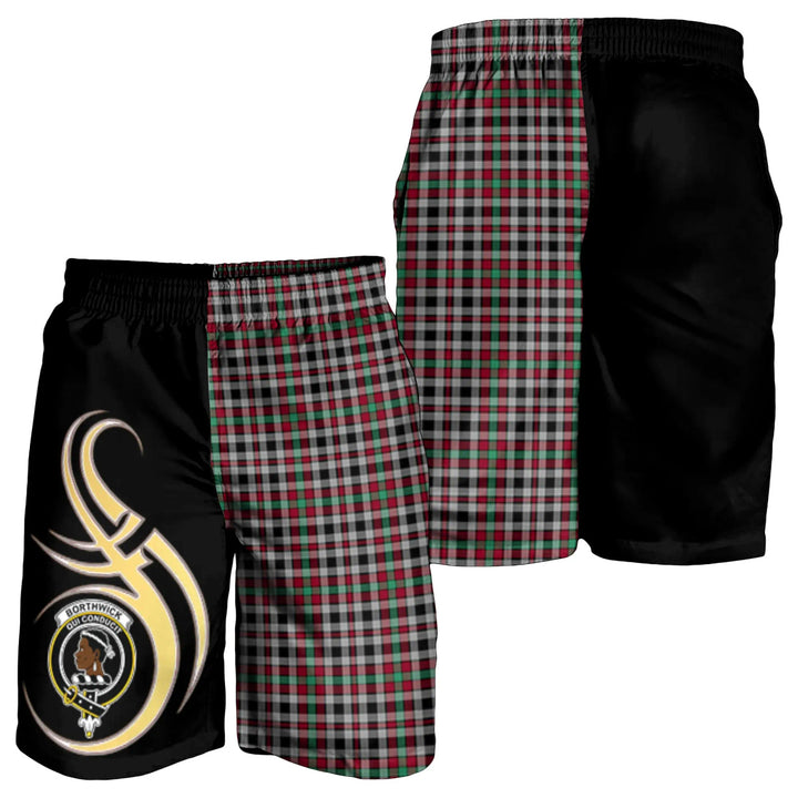 Scottish Borthwick Ancient Clan Crest Tartan Believe in Me Men's Shorts