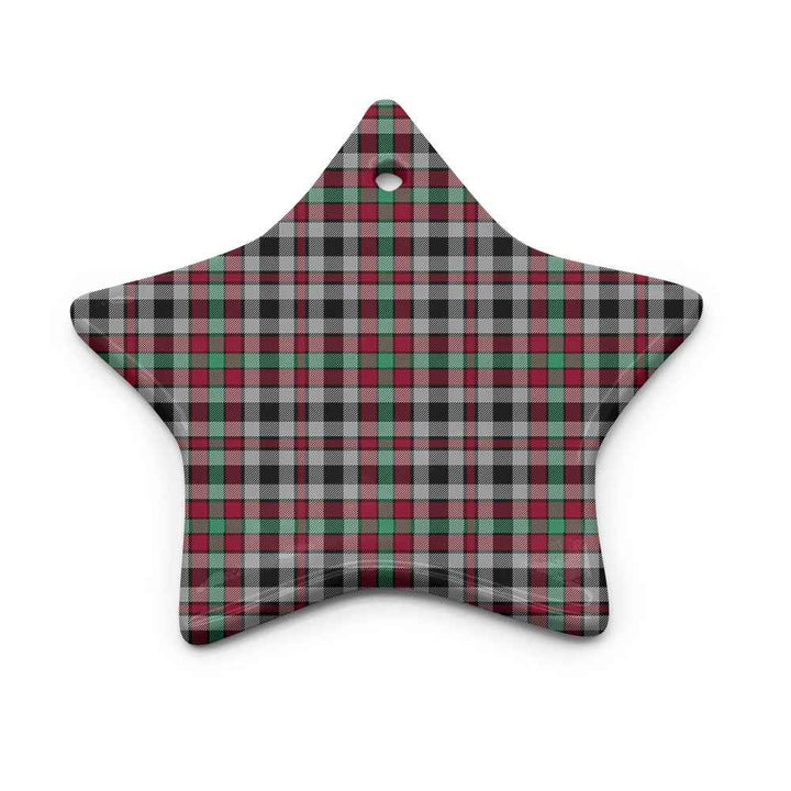 Scottish Borthwick Ancient Clan Tartan Ceramic Ornament Star Shape Tartan Plaid