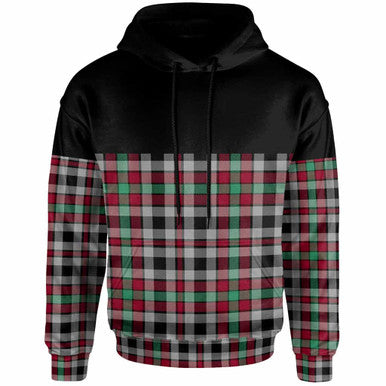 Scottish Borthwick Ancient Clan Tartan Hoodie - Horizontal Style Front Side Tartan Plaid