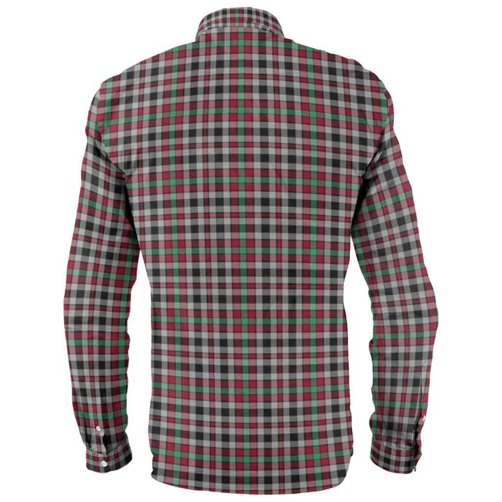 Scottish Borthwick Ancient Clan Tartan Long Sleeve Shirt Back Side Tartan Plaid