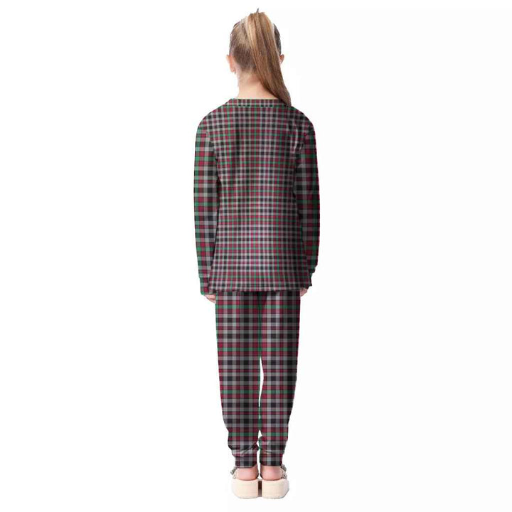 Scottish Borthwick Ancient Clan Tartan Pajama Set Kid Back Side Tartan Plaid