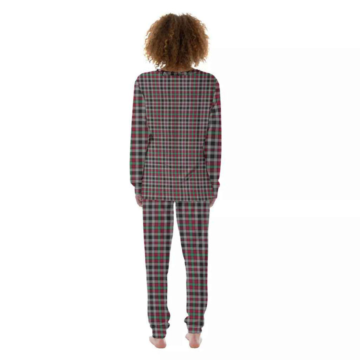 Scottish Borthwick Ancient Clan Tartan Pajama Set Women Back Side Tartan Plaid