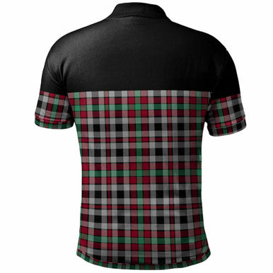Scottish Borthwick Ancient Clan Tartan Polo Shirt - Horizontal Style Back Side Tartan Plaid