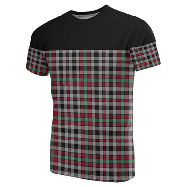 Scottish Borthwick Ancient Clan Tartan T-Shirt Horizontal Style Front Side Tartan Plaid