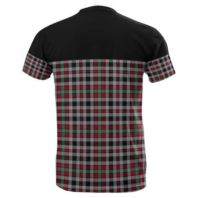 Scottish Borthwick Ancient Clan Tartan T-Shirt Horizontal Style Back Side Tartan Plaid