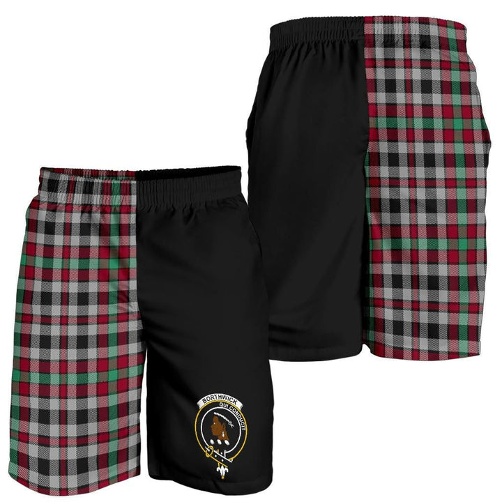 Scottish Borthwick Clan Crest Tartan Half of Me Men's Shorts