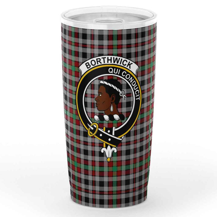 Scottish Borthwick Clan Crest Tartan Insulated Tumbler Tartan Plaid 1