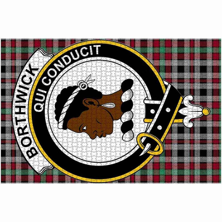 Scottish Borthwick Clan Crest Tartan Jigsaw Puzzle 2