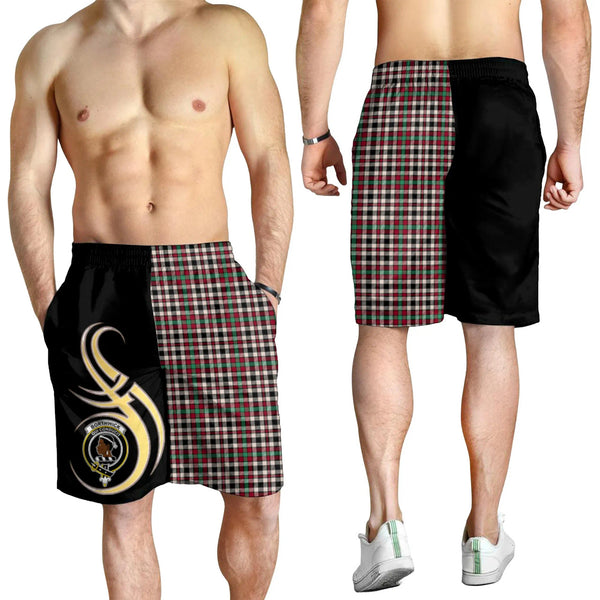 Scottish Borthwick Dress Ancient Clan Crest Tartan Believe in Me Men's Shorts
