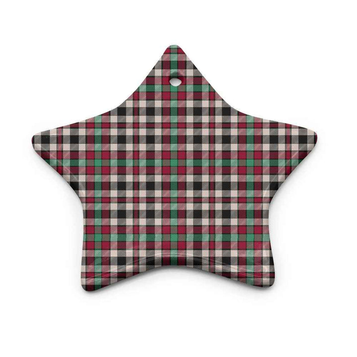 Scottish Borthwick Dress Ancient Clan Tartan Ceramic Ornament Star Shape Tartan Plaid
