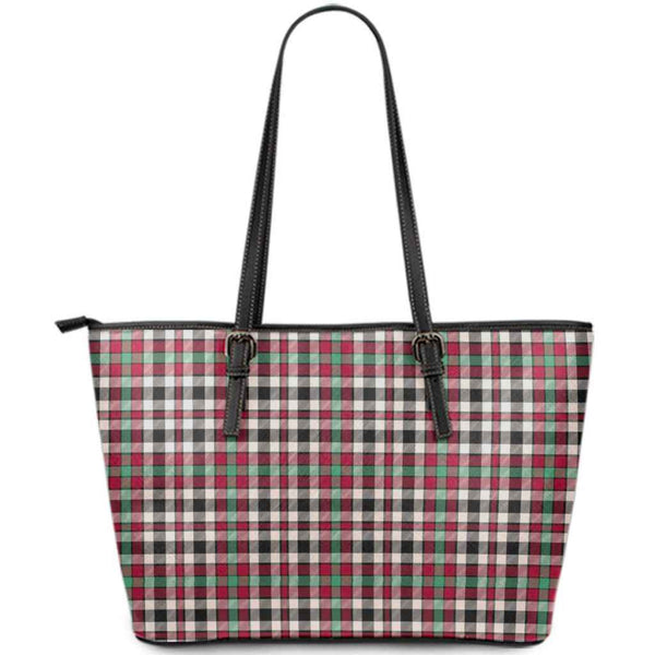 Scottish Borthwick Dress Ancient Clan Tartan Leather Tote Tartan Plaid