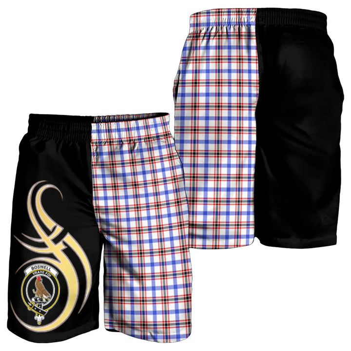 Scottish Boswell Modern Clan Crest Tartan Believe in Me Men's Shorts