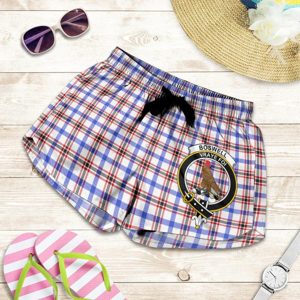 Scottish Boswell Modern Clan Crest Tartan Women Shorts