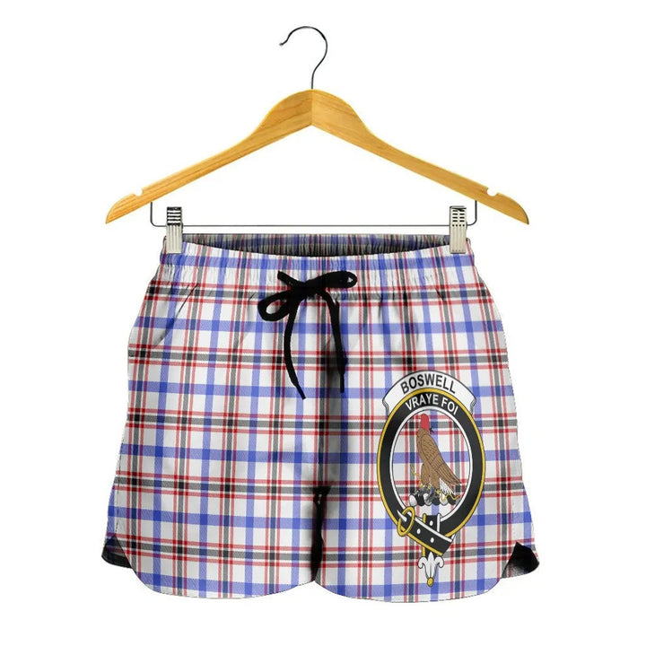 Scottish Boswell Modern Clan Crest Tartan Women Shorts