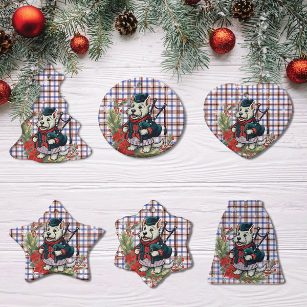 Scottish Boswell Modern Clan Tartan Ceramic Ornament Cute Scottish Terrier Dog All Style Tartan Plaid