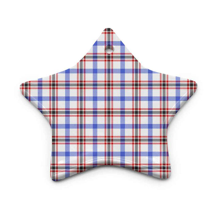 Scottish Boswell Modern Clan Tartan Ceramic Ornament Star Shape Tartan Plaid