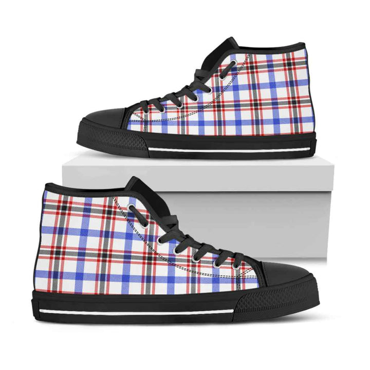 Scottish Boswell Modern Clan Tartan High Top Shoes Black Sole Tartan Plaid