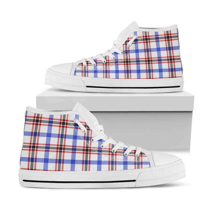 Scottish Boswell Modern Clan Tartan High Top Shoes White Sole Tartan Plaid