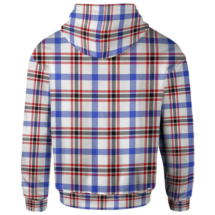 Scottish Boswell Modern Clan Tartan Hoodie Back Side Tartan Plaid
