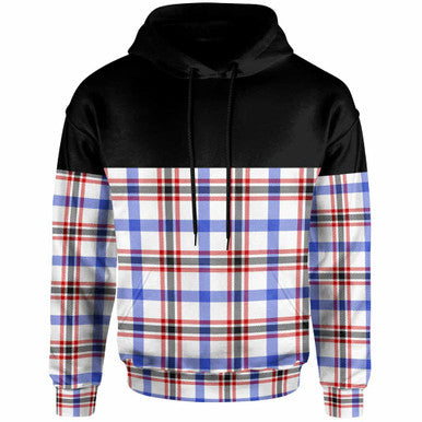 Scottish Boswell Modern Clan Tartan Hoodie - Horizontal Style Front Side Tartan Plaid