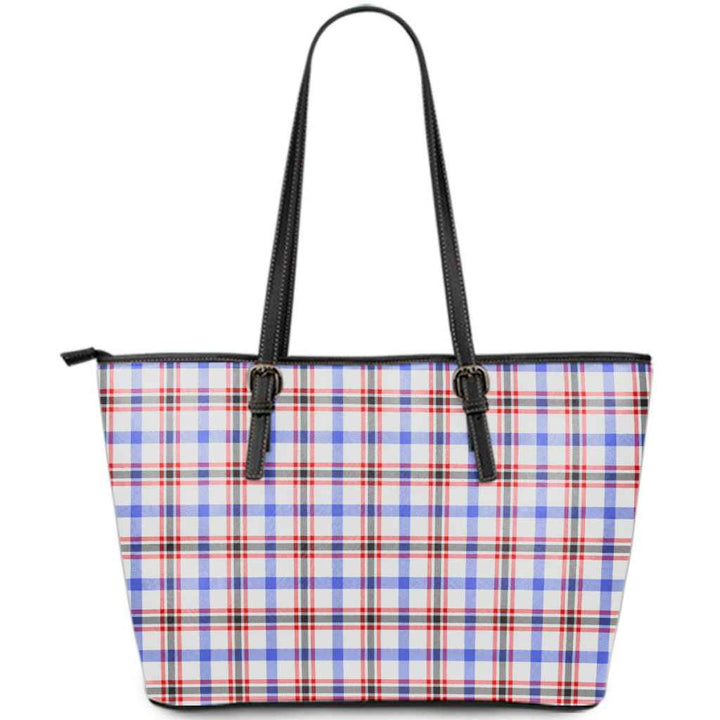 Scottish Boswell Modern Clan Tartan Leather Tote Tartan Plaid