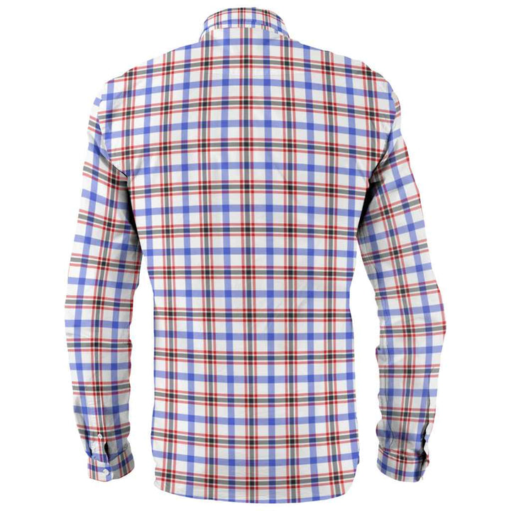 Scottish Boswell Modern Clan Tartan Long Sleeve Shirt Back Side Tartan Plaid