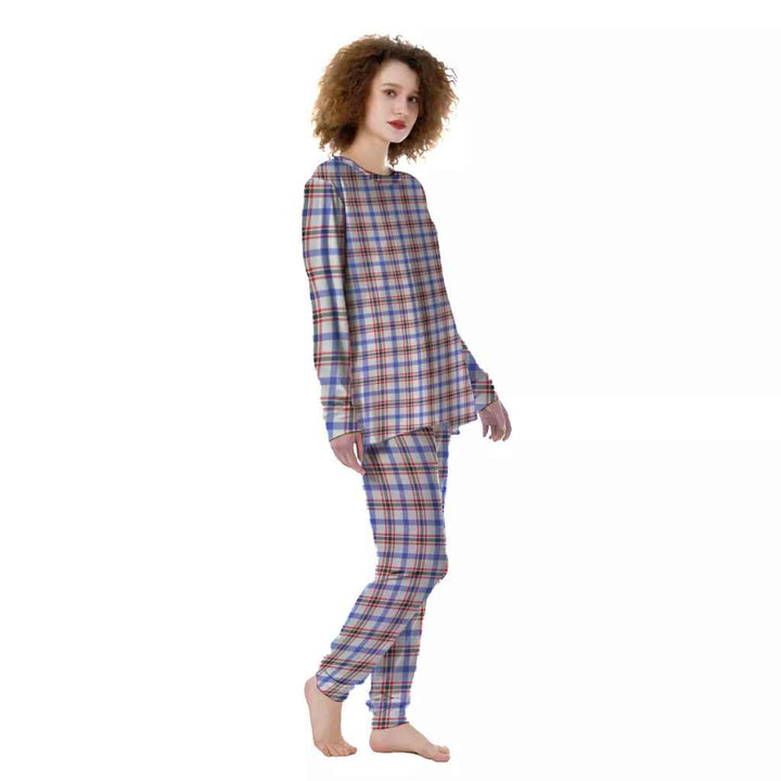 Scottish Boswell Modern Clan Tartan Pajama Set Women Front Side Tartan Plaid