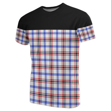Scottish Boswell Modern Clan Tartan T-Shirt Horizontal Style Front Side Tartan Plaid