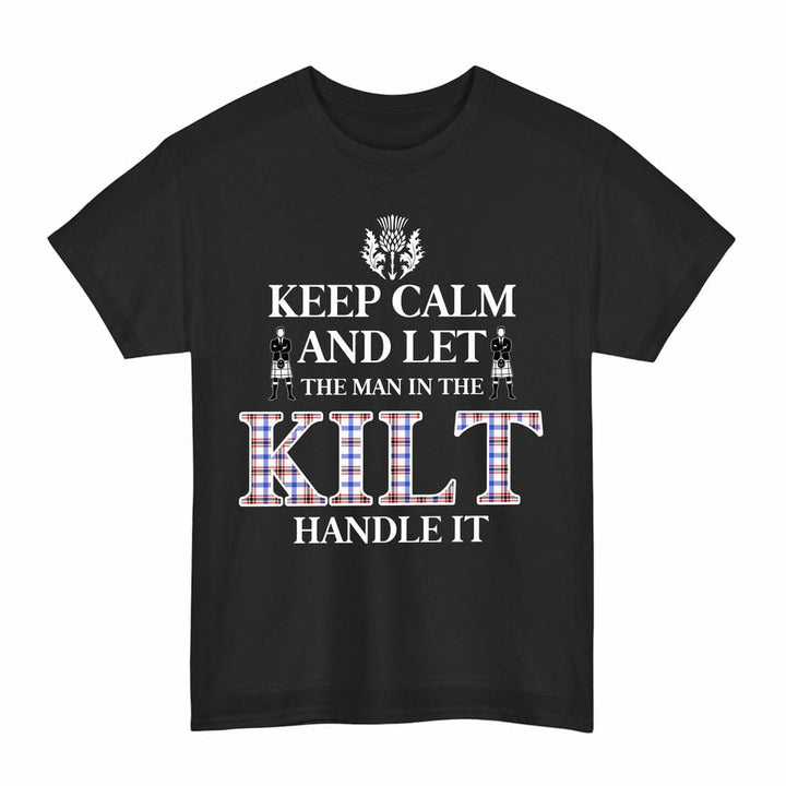 Scottish Boswell Modern Clan Tartan T-Shirt - Keep Calm Tartan Plaid Black Color