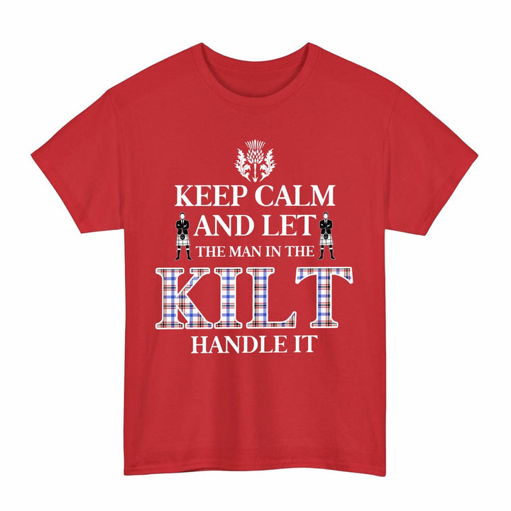 Scottish Boswell Modern Clan Tartan T-Shirt - Keep Calm Tartan Plaid Red Color