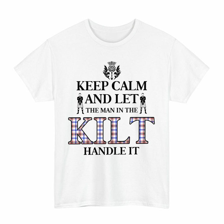 Scottish Boswell Modern Clan Tartan T-Shirt - Keep Calm Tartan Plaid White Color