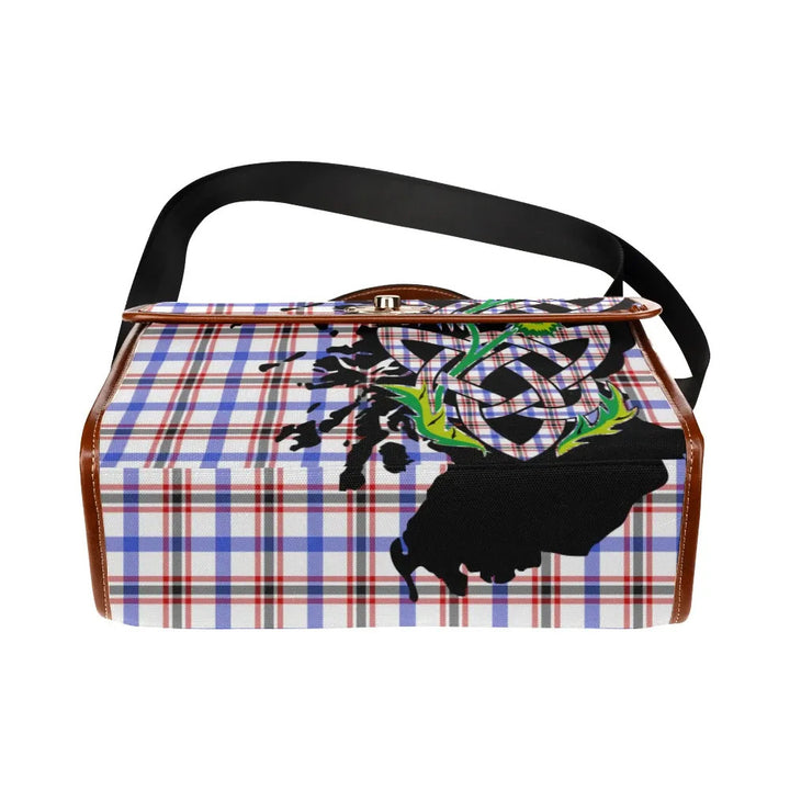 Scottish Boswell Modern Clan Tartan Waterproof Canvas Bag With Thistle Tartan Plaid 5