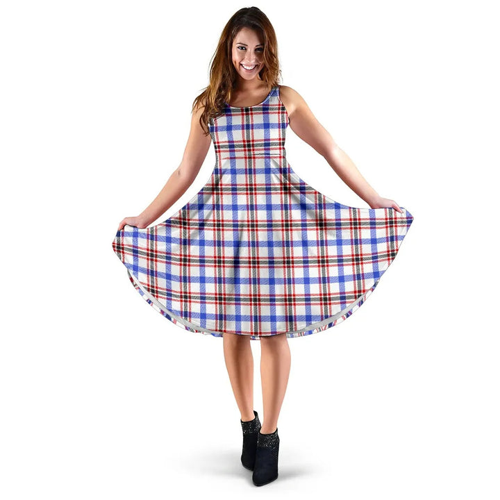Scottish Boswell Modern Clan Tartan Women Midi Dress