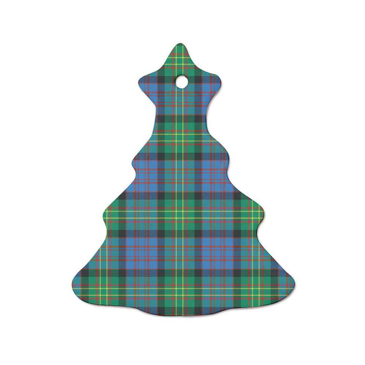 Scottish Bowie Ancient Clan Tartan Ceramic Ornament  Tree Shape Tartan Plaid
