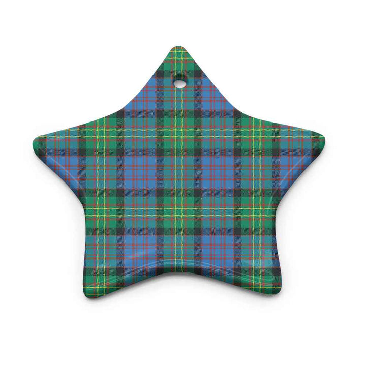 Scottish Bowie Ancient Clan Tartan Ceramic Ornament Star Shape Tartan Plaid