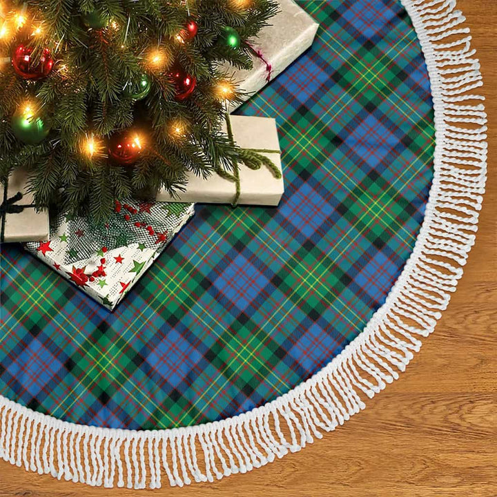 Scottish Bowie Ancient Clan Tartan Christmas Tree Skirt Tassels 2 Tartan Plaid