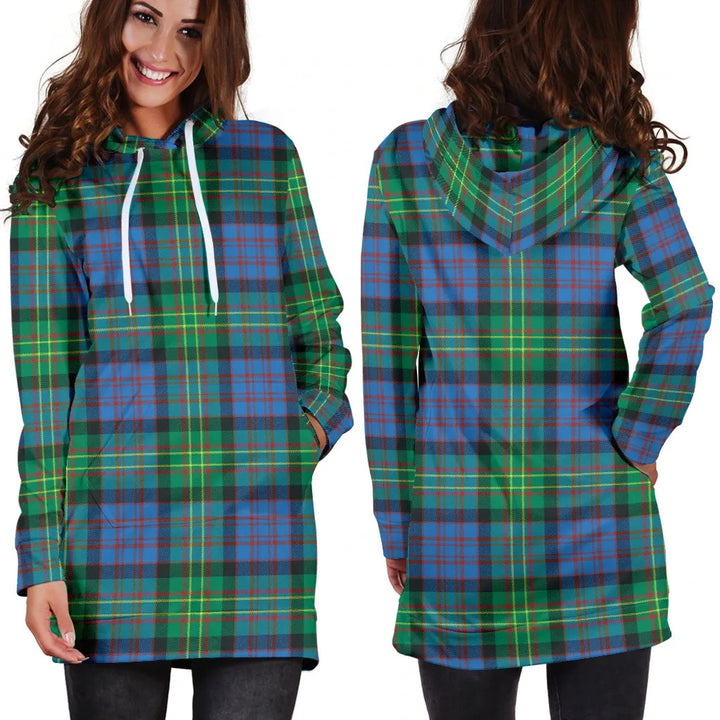 Scottish Bowie Ancient Clan Tartan Hoodie Dress