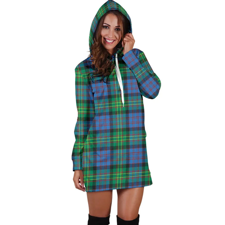 Scottish Bowie Ancient Clan Tartan Hoodie Dress