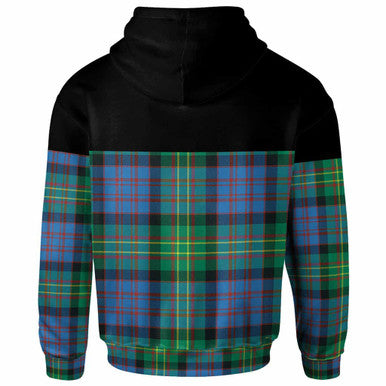 Scottish Bowie Ancient Clan Tartan Hoodie - Horizontal Style Back Side Tartan Plaid