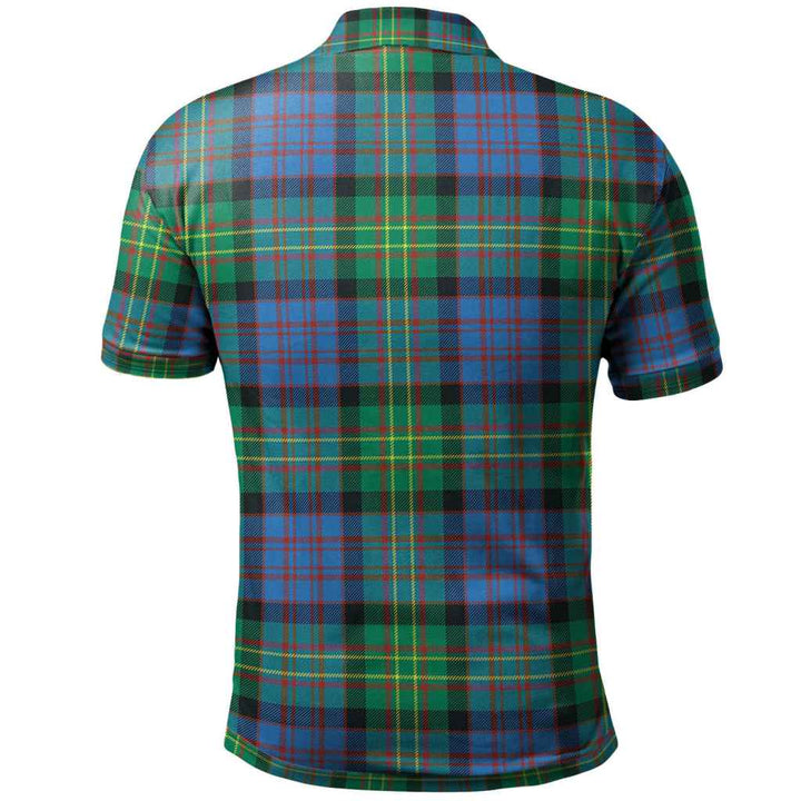 Scottish Bowie Ancient Clan Tartan Polo Shirt Back Side Tartan Plaid