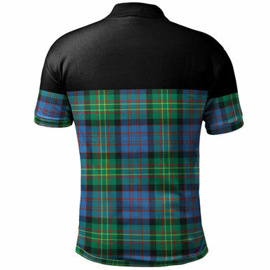 Scottish Bowie Ancient Clan Tartan Polo Shirt - Horizontal Style Back Side Tartan Plaid