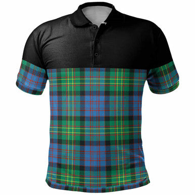 Scottish Bowie Ancient Clan Tartan Polo Shirt - Horizontal Style Front Side Tartan Plaid