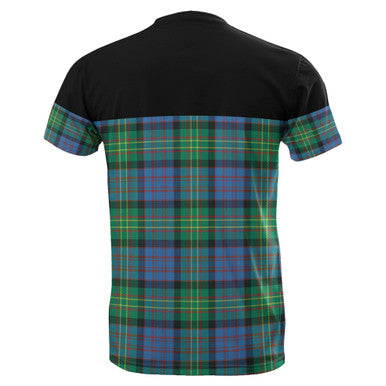 Scottish Bowie Ancient Clan Tartan T-Shirt Horizontal Style Back Side Tartan Plaid
